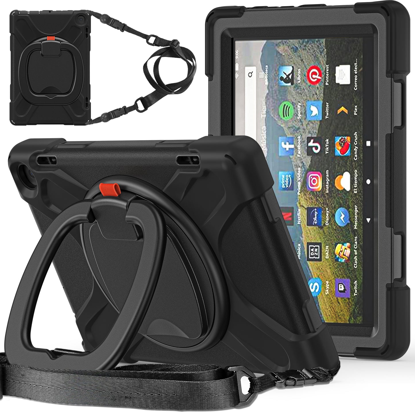 Pirate Box Kindle Fire HD 8 Plus (2022) Case Hook Stand Rotating