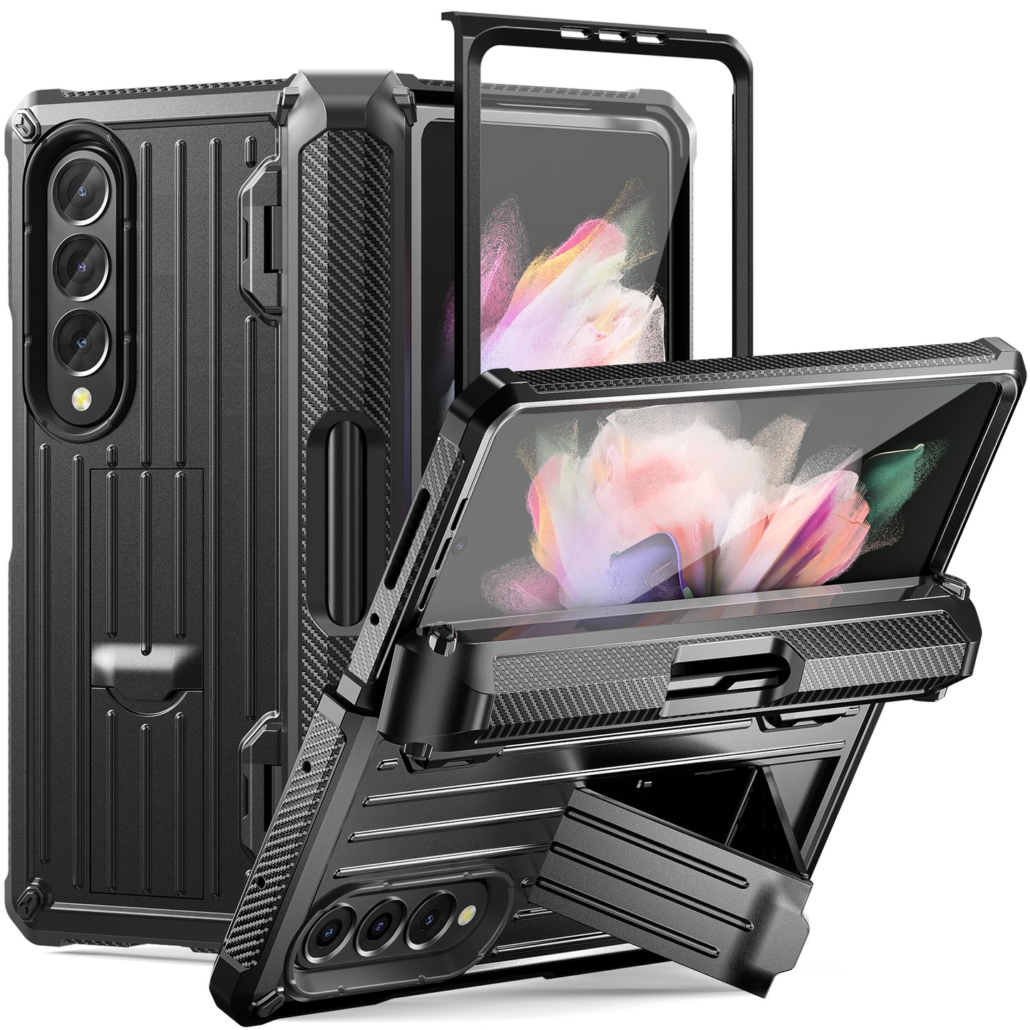 Trolley Box Samsung Galaxy Z Fold3 Case Rugged Built In Pen Holder