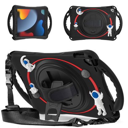 Spaceman iPad 8 Case 360 Rotating Hand Shoulder Strap