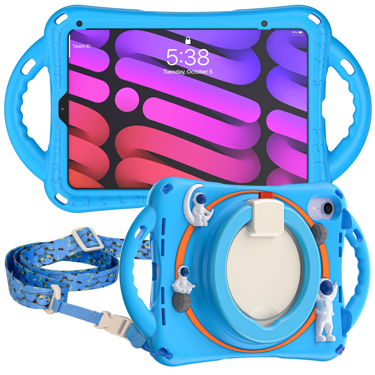 Astronaut Apple iPad Mini 6 Case Rotating Handle Grip