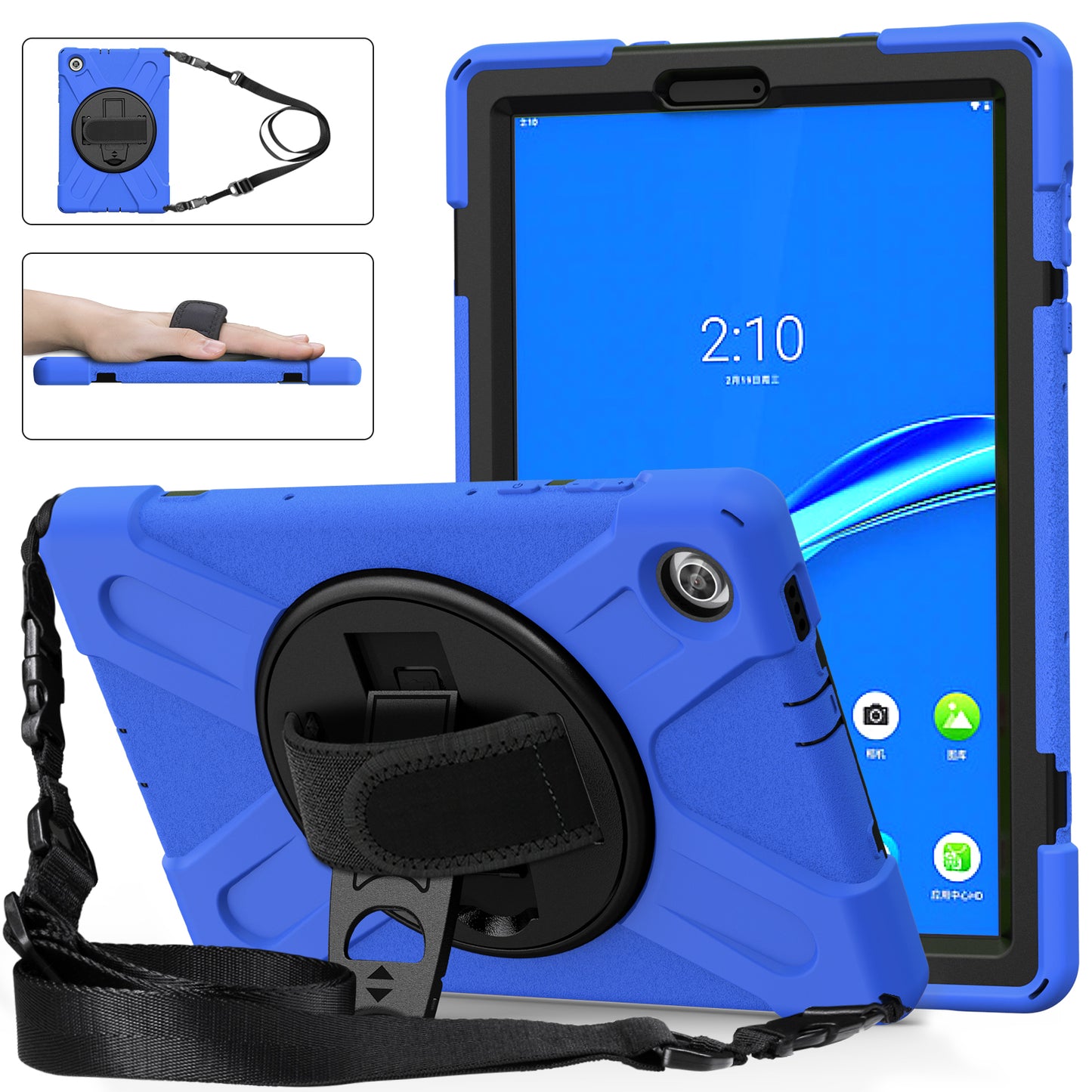 Pirate King Lenovo Tab M10 HD (2020) Case 360 Rotating Stand Hand