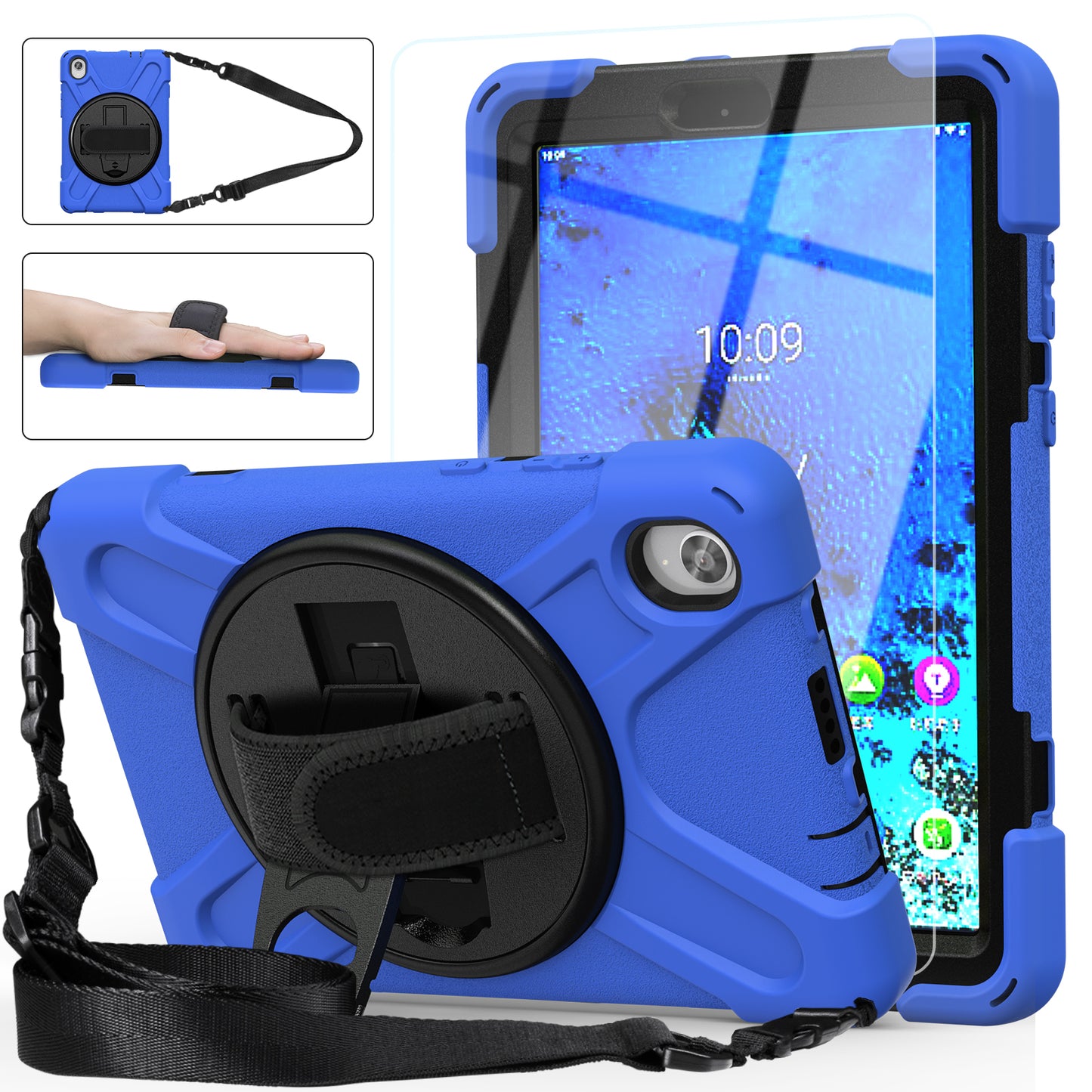 Pirate King Lenovo Tab M8 FHD (2020) Case 360 Rotating Stand Hand