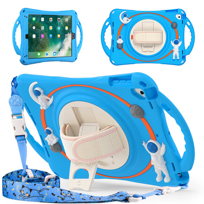 Spaceman iPad 6 Case 360 Rotating Hand Shoulder Strap