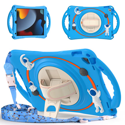 Spaceman iPad 9 Case 360 Rotating Hand Shoulder Strap