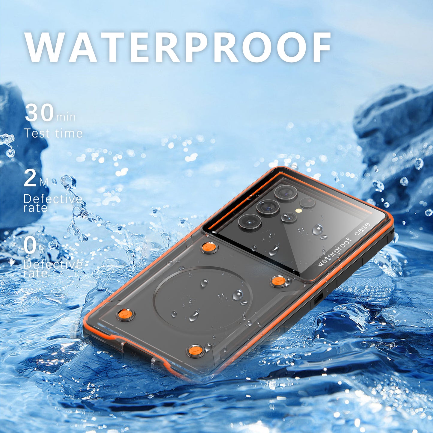 Box Simple Waterproof Apple iPhone 14 Case Diving 3 Meters