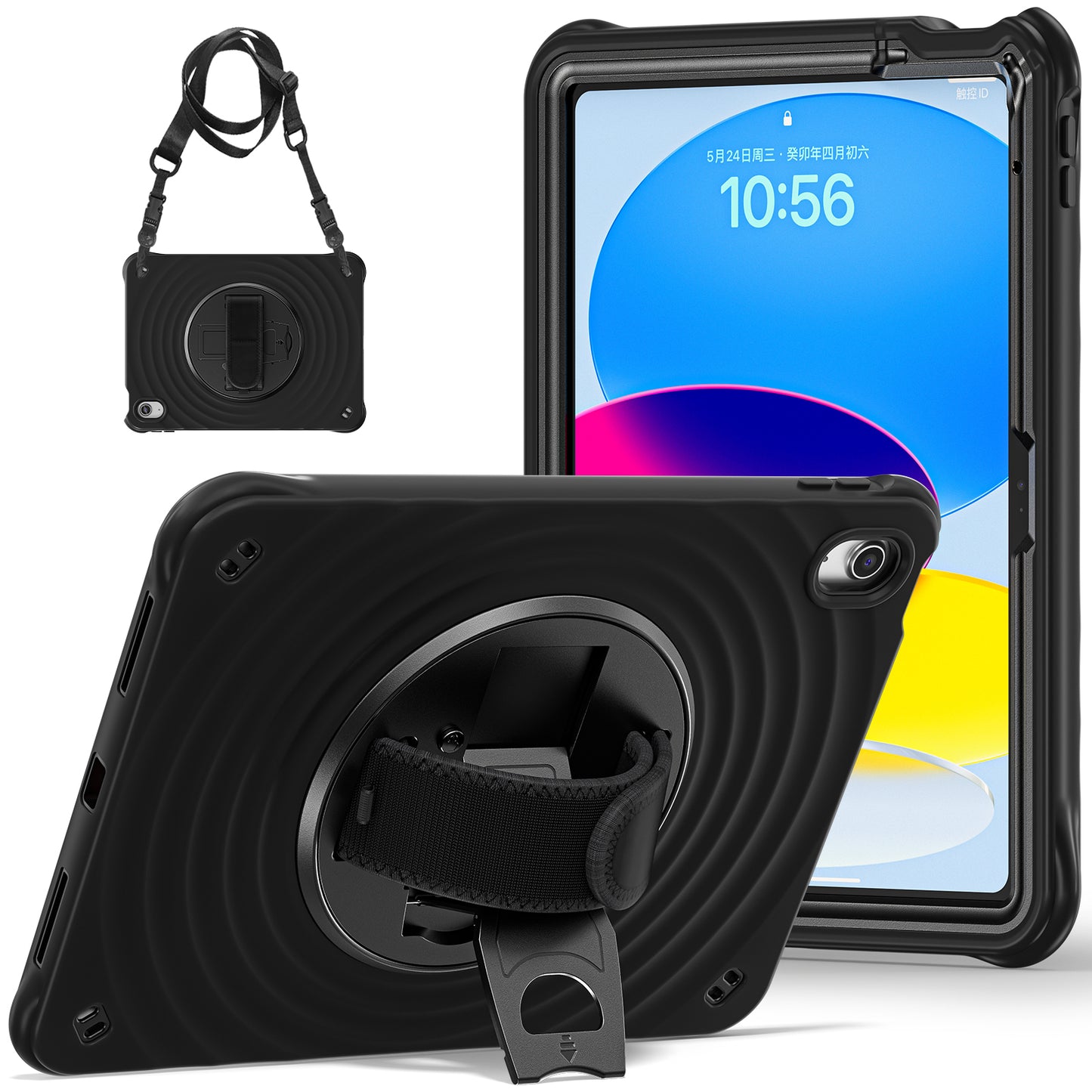 Boeing Handrail iPad 10 Case Heavy Duty Shoulder Strap