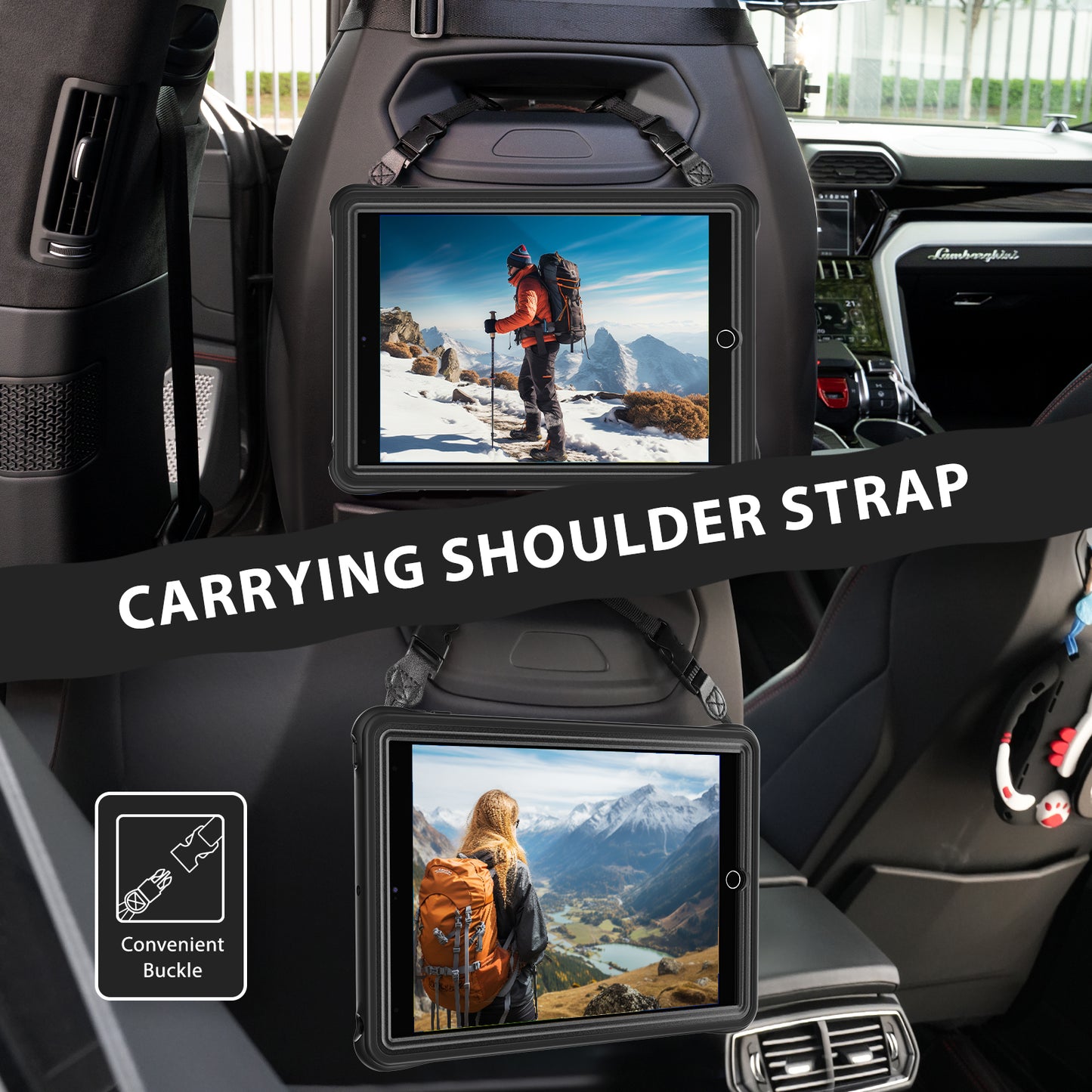 Boeing Handrail iPad 8 Case Heavy Duty Shoulder Strap