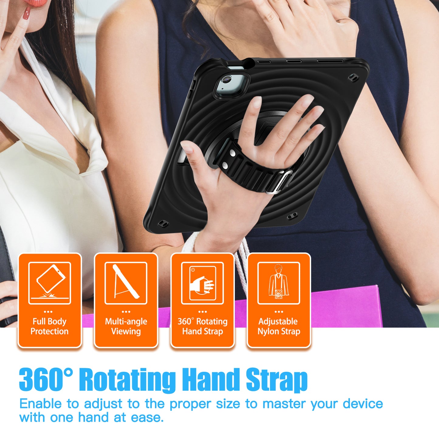 Boeing Handrail iPad Air 5 Case Heavy Duty Shoulder Strap