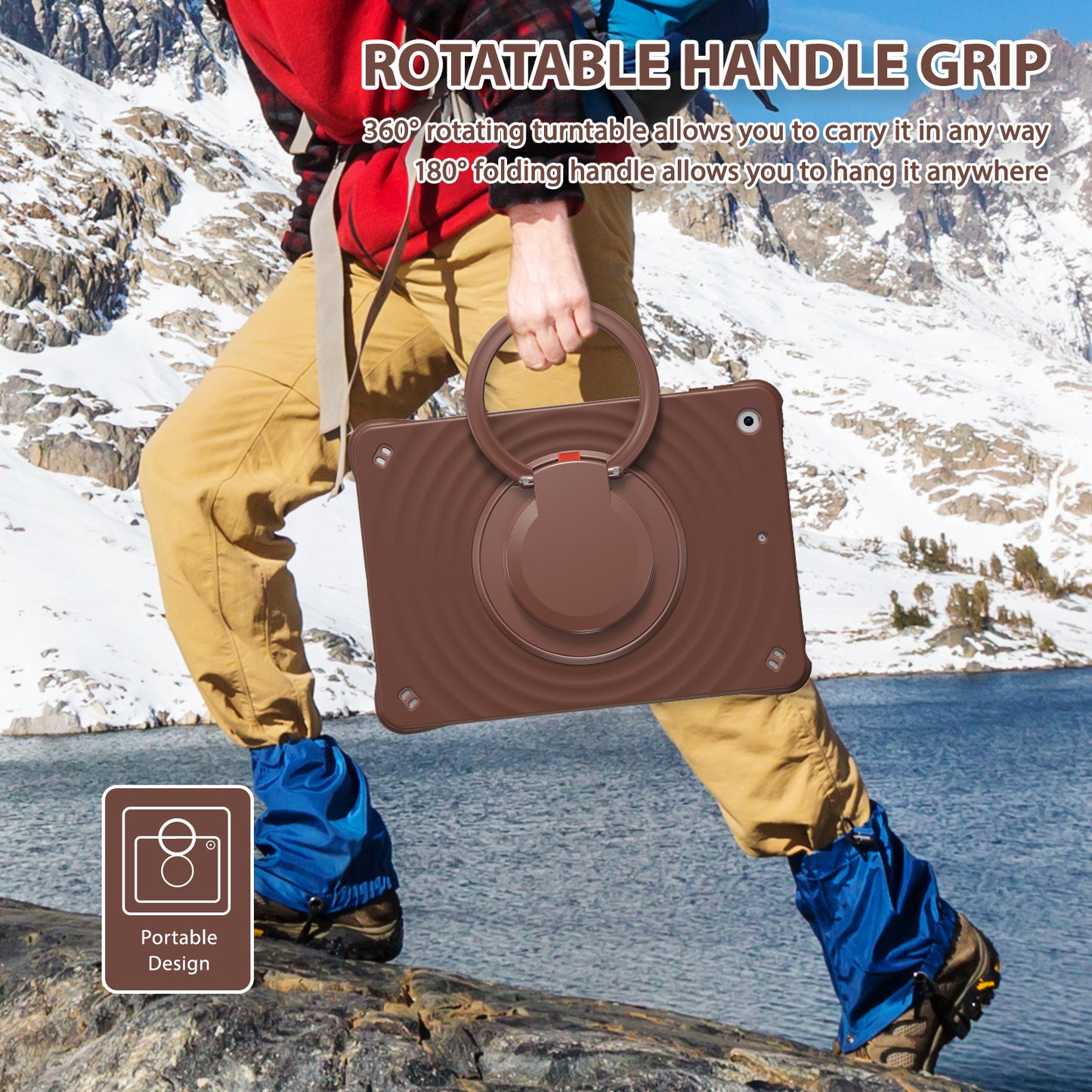 Boeing Hook Apple iPad 9 Case 360 Rotating Shoulder Strap