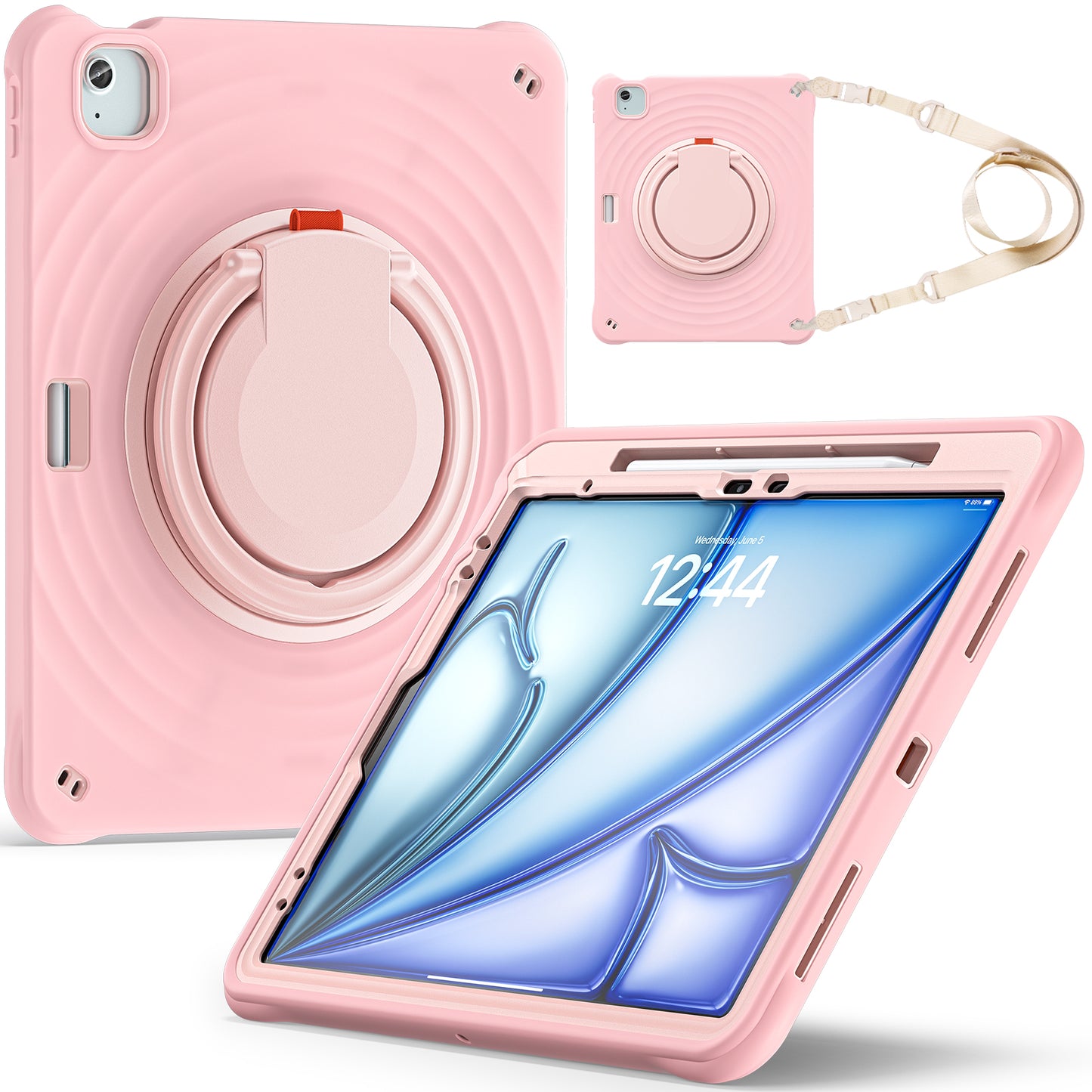 Boeing Hook iPad Pro 12.9 2018 Case 360 Rotating Shoulder Strap