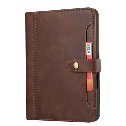 Buckle Retro Leather iPad Mini 6 Case Stand Multi-card Slots