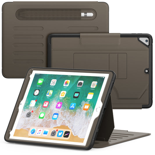 Business Multiple Book Stand Apple iPad 6 Case Leather