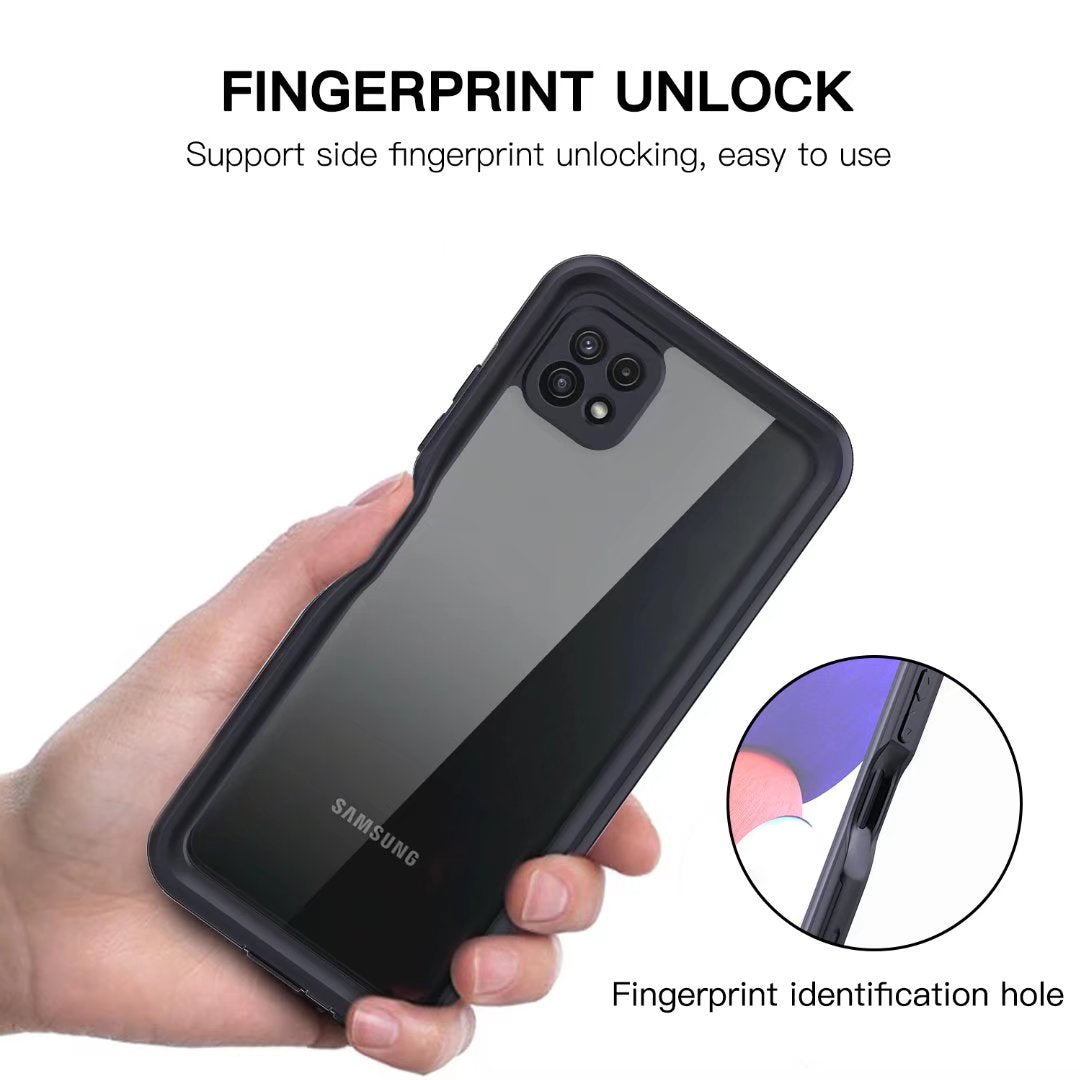 SHELLBOX Dot Clear IP68 Waterproof Galaxy A22s Phone Case