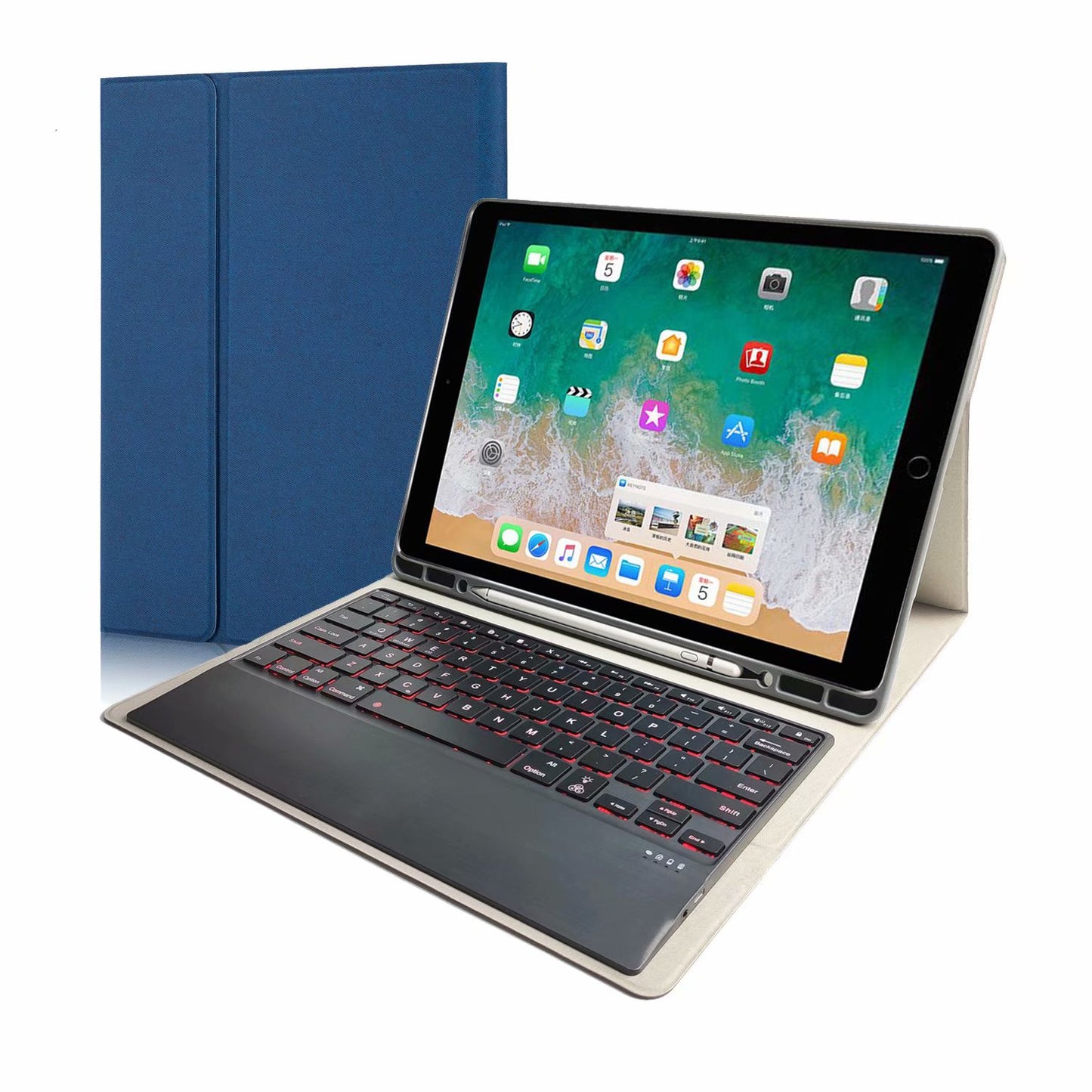 Cloth Kickstand Backlit Keyboard Apple iPad Pro 12.9 (2017) Case