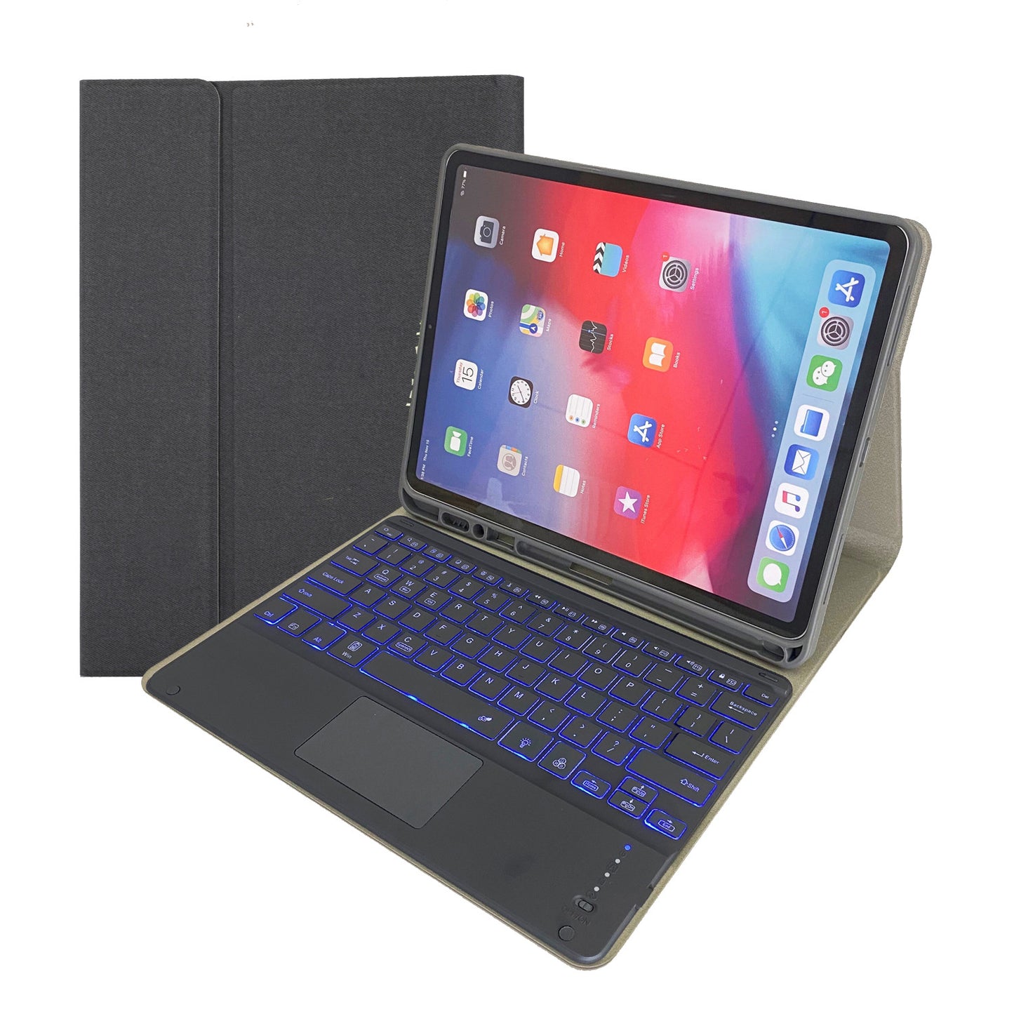 Backlit Touchpad Keyboard Apple iPad 10 Case 2 in 1 Combo Cloth TPU