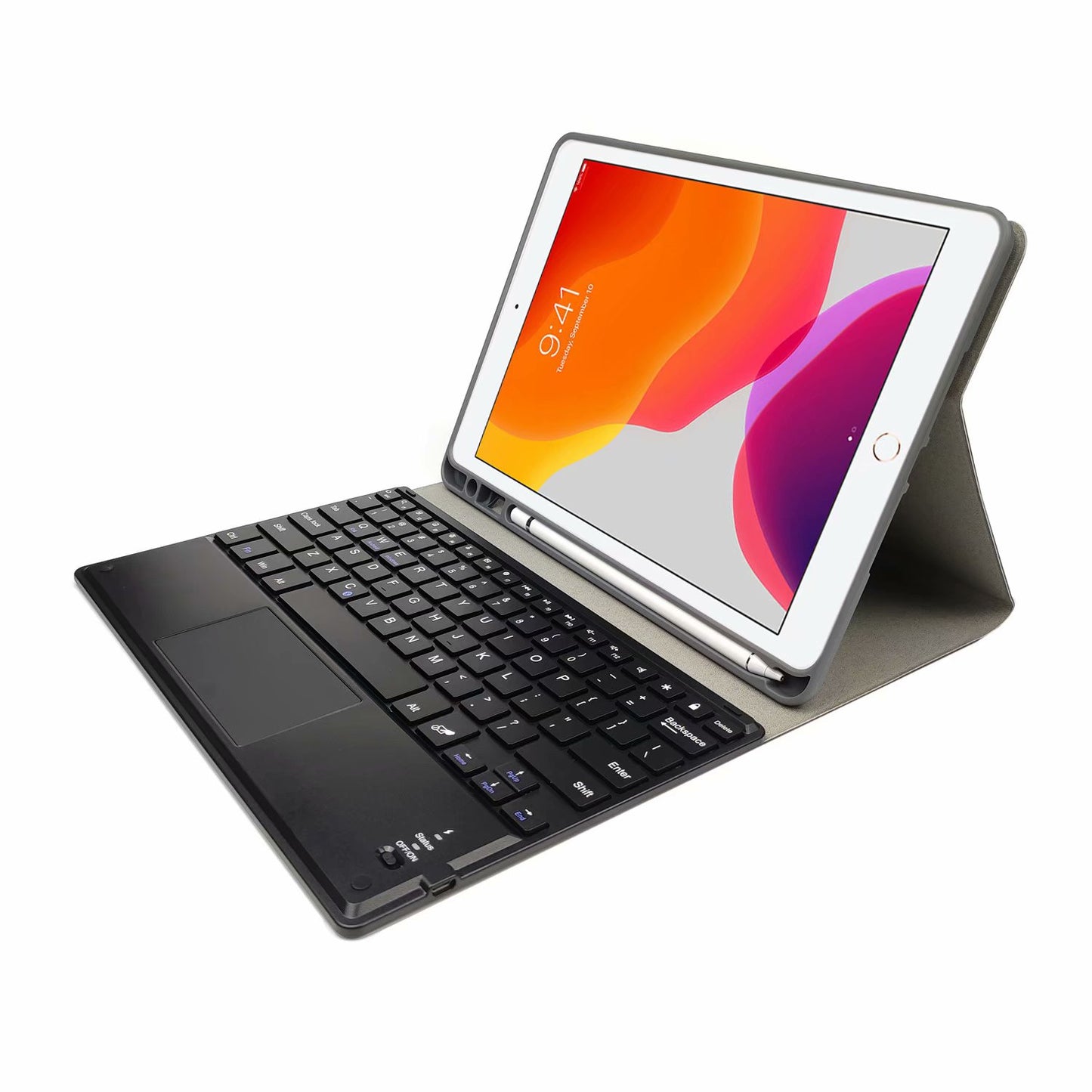 Detachable Touchpad Keyboard Apple iPad 5 Case Cloth Fold Stand