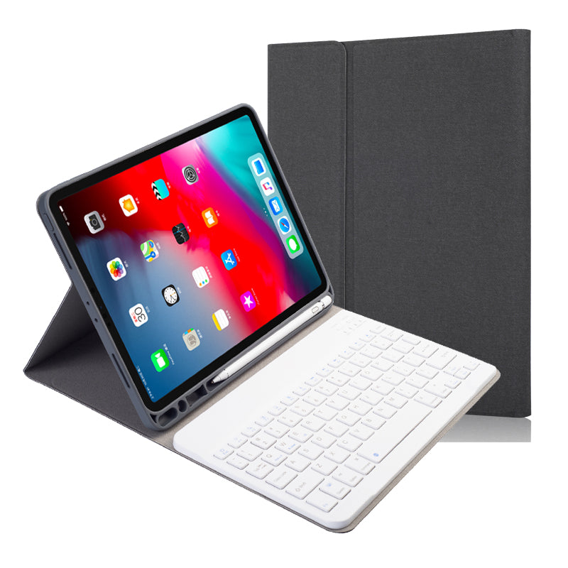 Cloth Detachable Keyboard Apple iPad 7 Case Book Foldable Stand