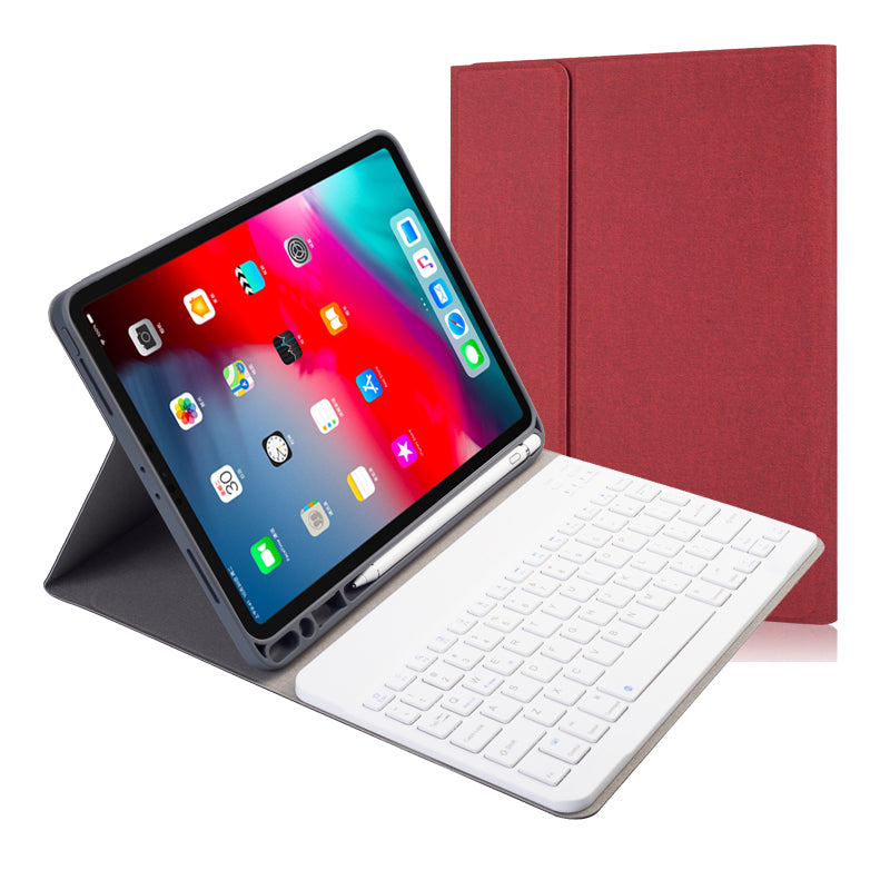 Cloth Detachable Keyboard Apple iPad 7 Case Book Foldable Stand