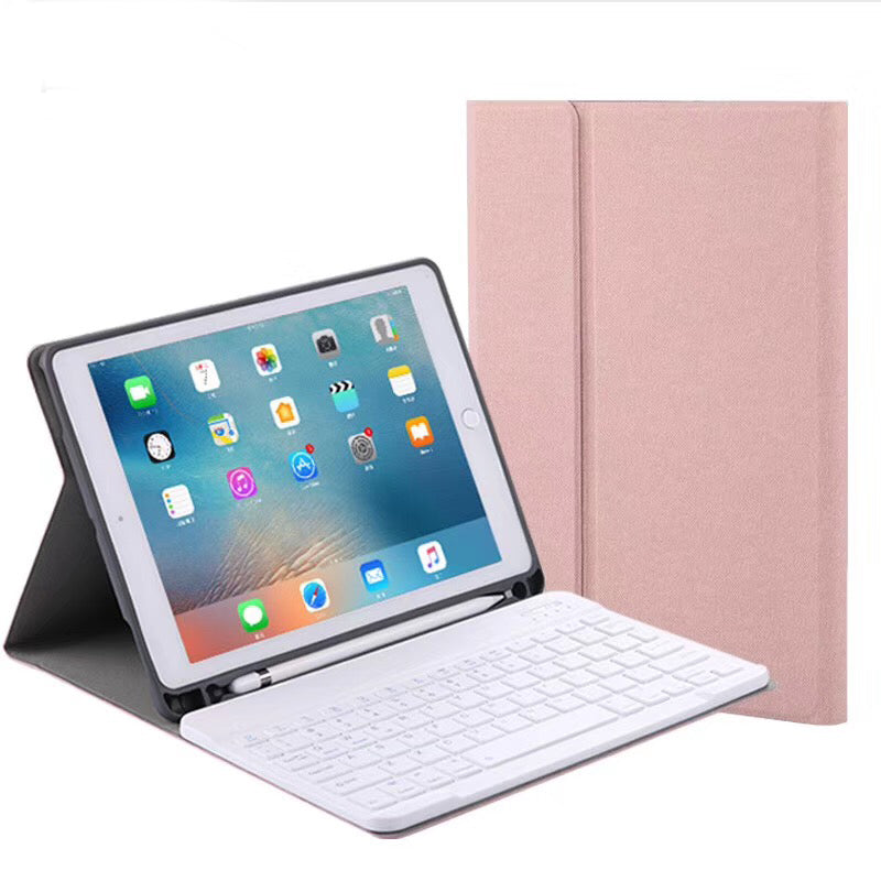 Cloth Detachable Keyboard Apple iPad 6 Case Book Foldable Stand