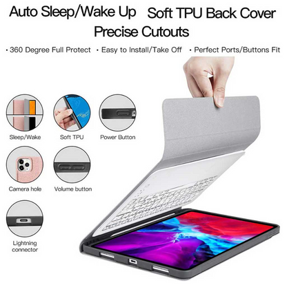 Cloth Detachable Keyboard Apple iPad Pro 11 (2018) Case Book Foldable