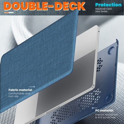 Stylish Fabric MacBook Air 13.6 A3113 M3 Case with Kickstand