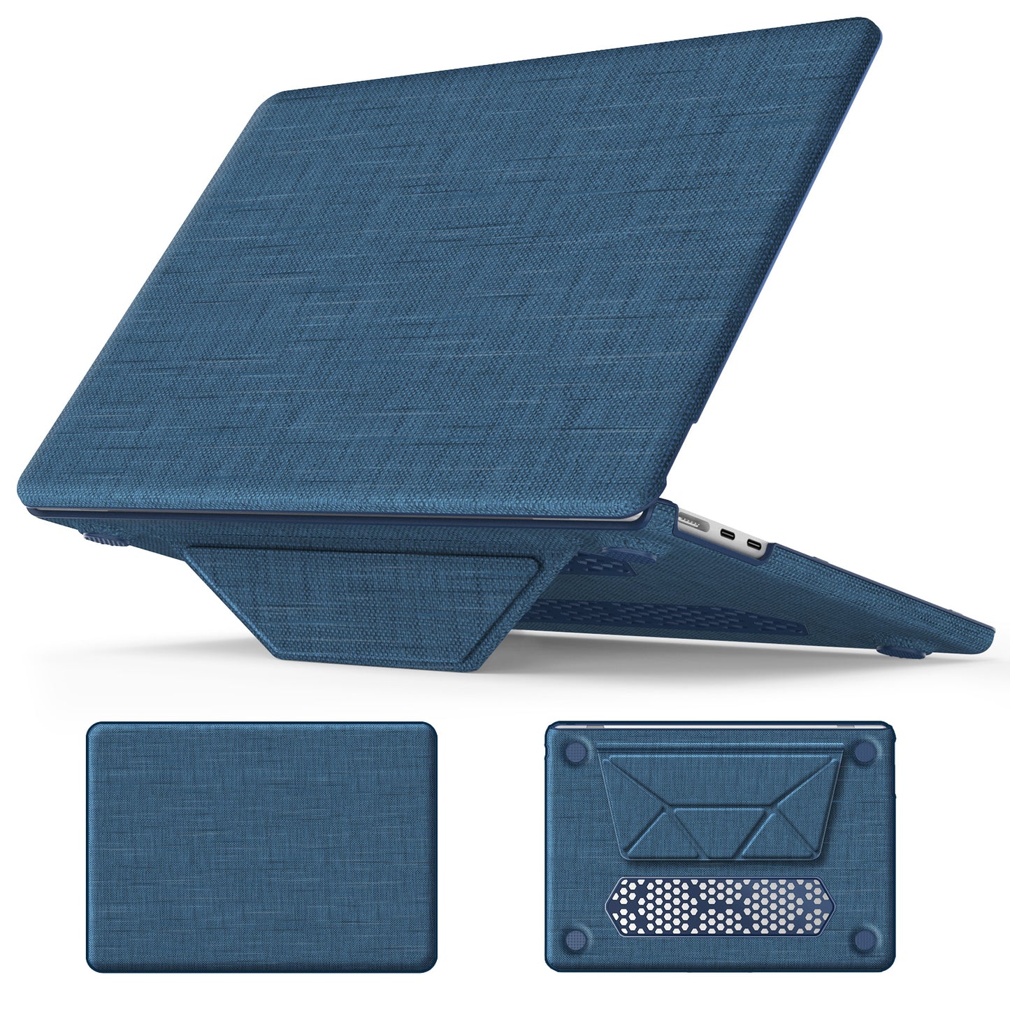 Stylish Fabric MacBook Air 13.6 A3113 M3 Case with Kickstand