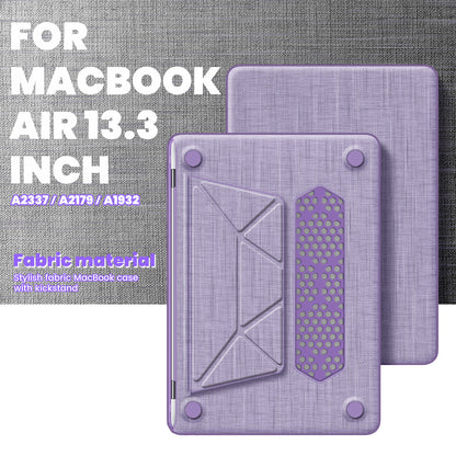 Stylish Fabric MacBook Air 13.3 A1932 Case with Kickstand