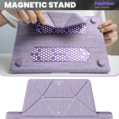 Stylish Fabric MacBook Air 13.3 A1932 Case with Kickstand