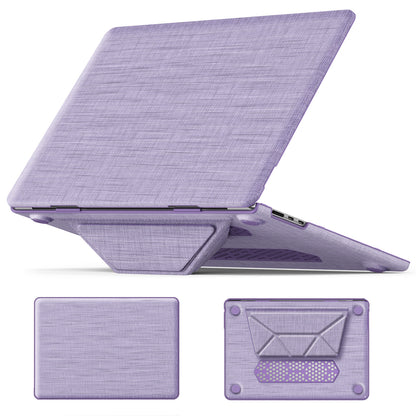 Stylish Fabric MacBook Air 15.3 A3114 M3 Case with Kickstand