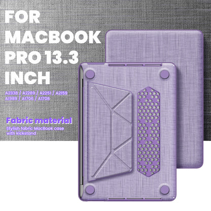 Stylish Fabric MacBook Pro 13.3 A2159 Case with Kickstand