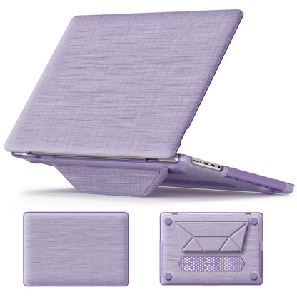 Stylish Fabric MacBook Pro 14.2 A2442 M1 Pro Case with Kickstand