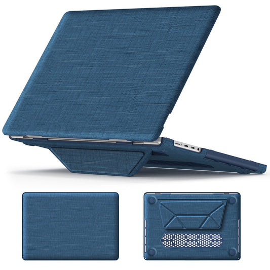 Stylish Fabric MacBook Pro 14.2 A2992 M3 Max Case with Kickstand