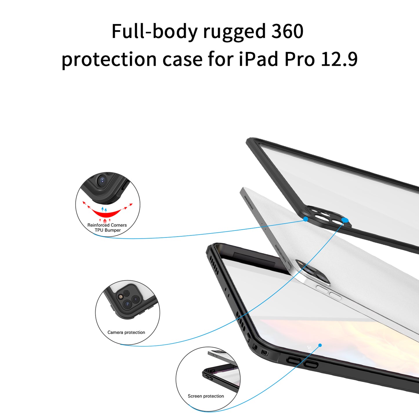 Visible Grace Transparent Waterproof iPad Pro 12.9 2020 Case