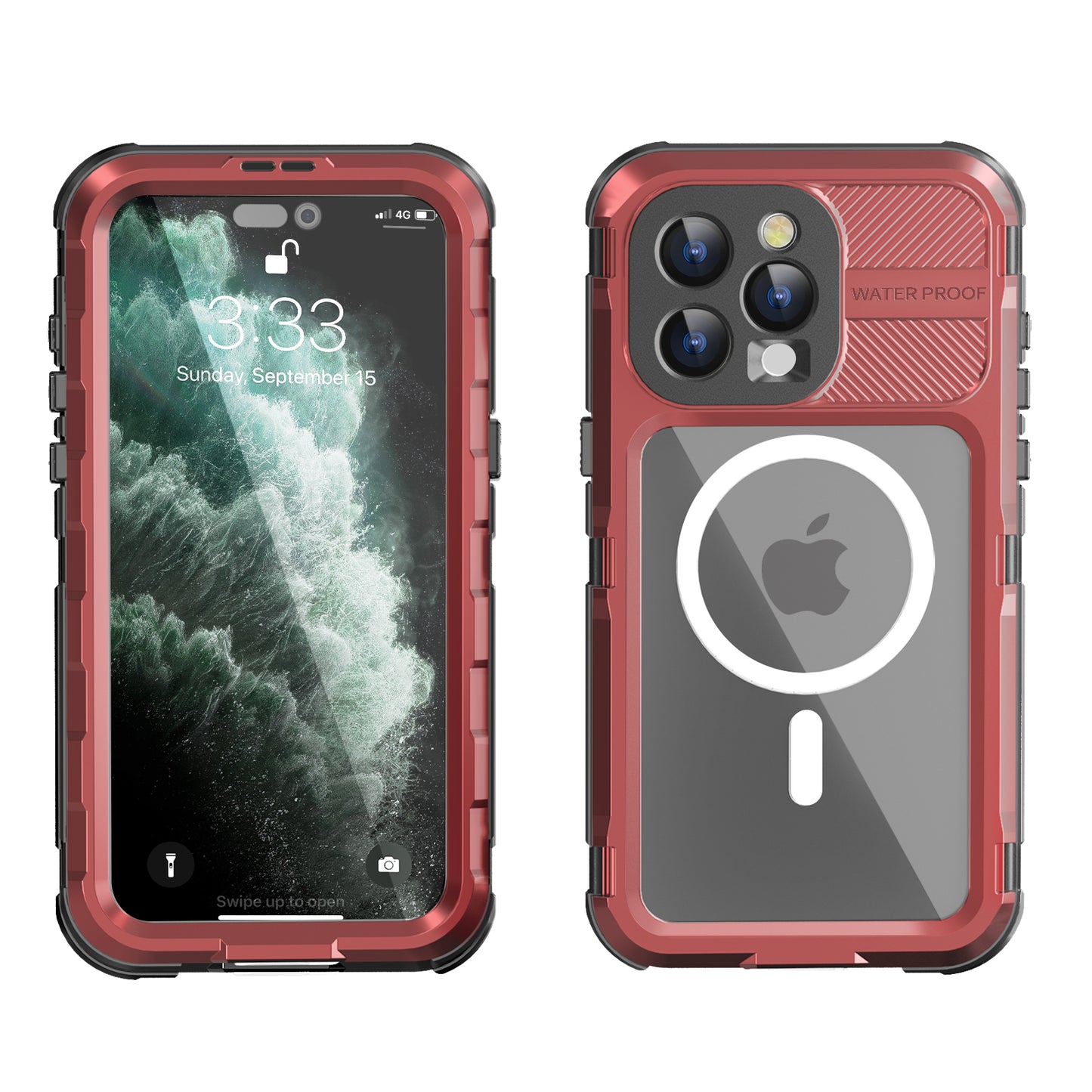 Lens Protection Waterproof Apple iPhone 15 Plus Case Aluminum