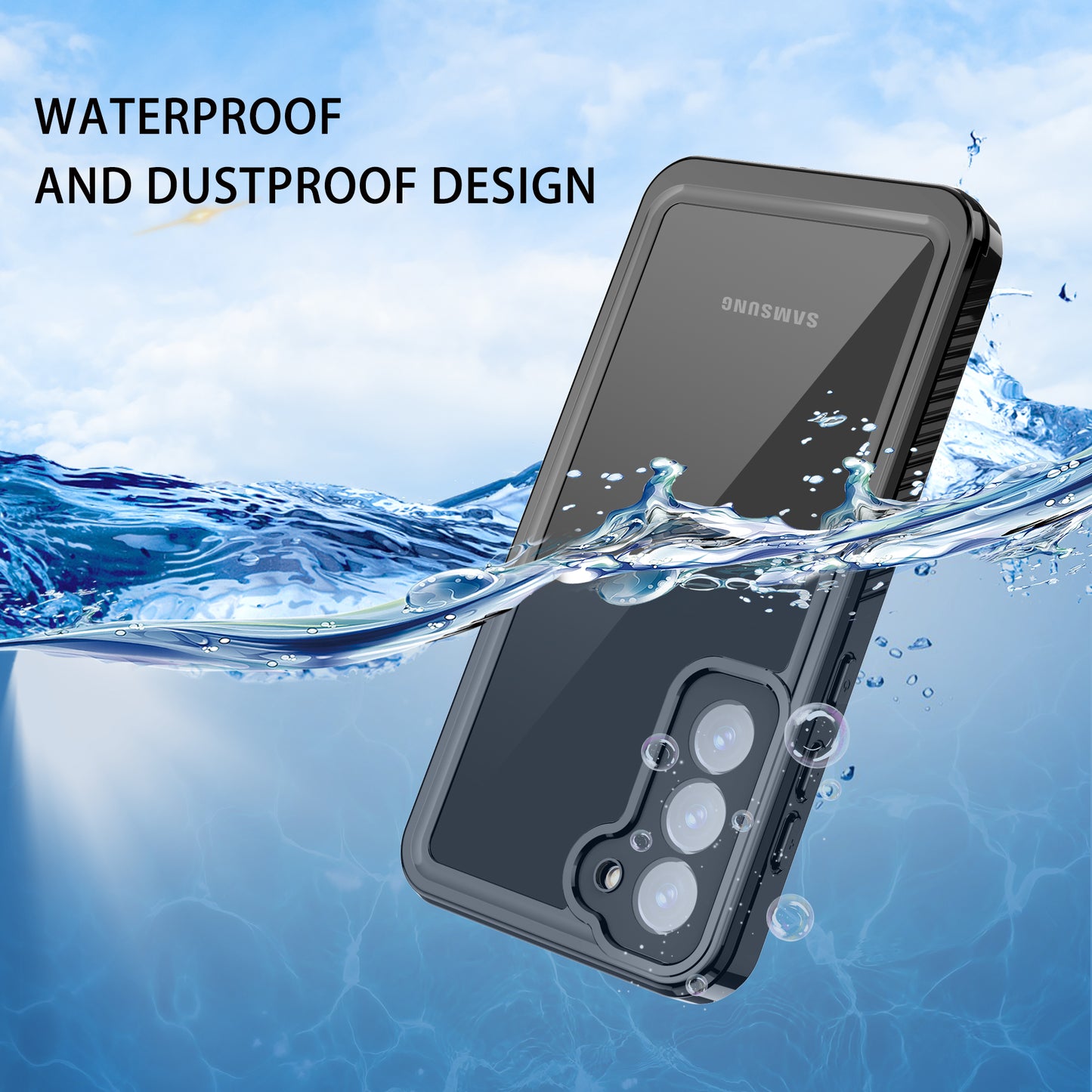 Twill Swimming IP68 Waterproof Samsung Galaxy S23+ Case Bumper Combo