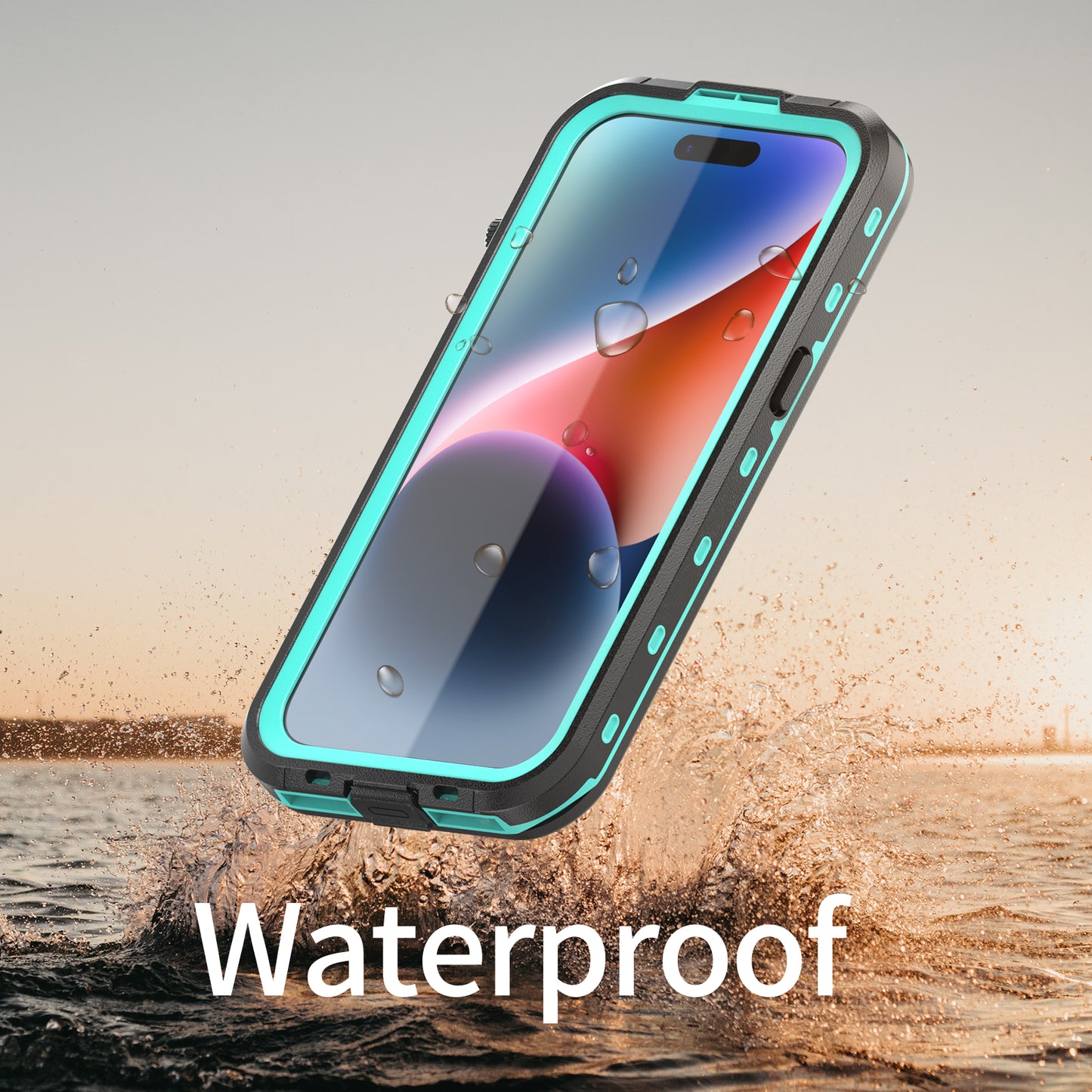 Clear Dot Waterproof Apple iPhone 15 Case Swimming