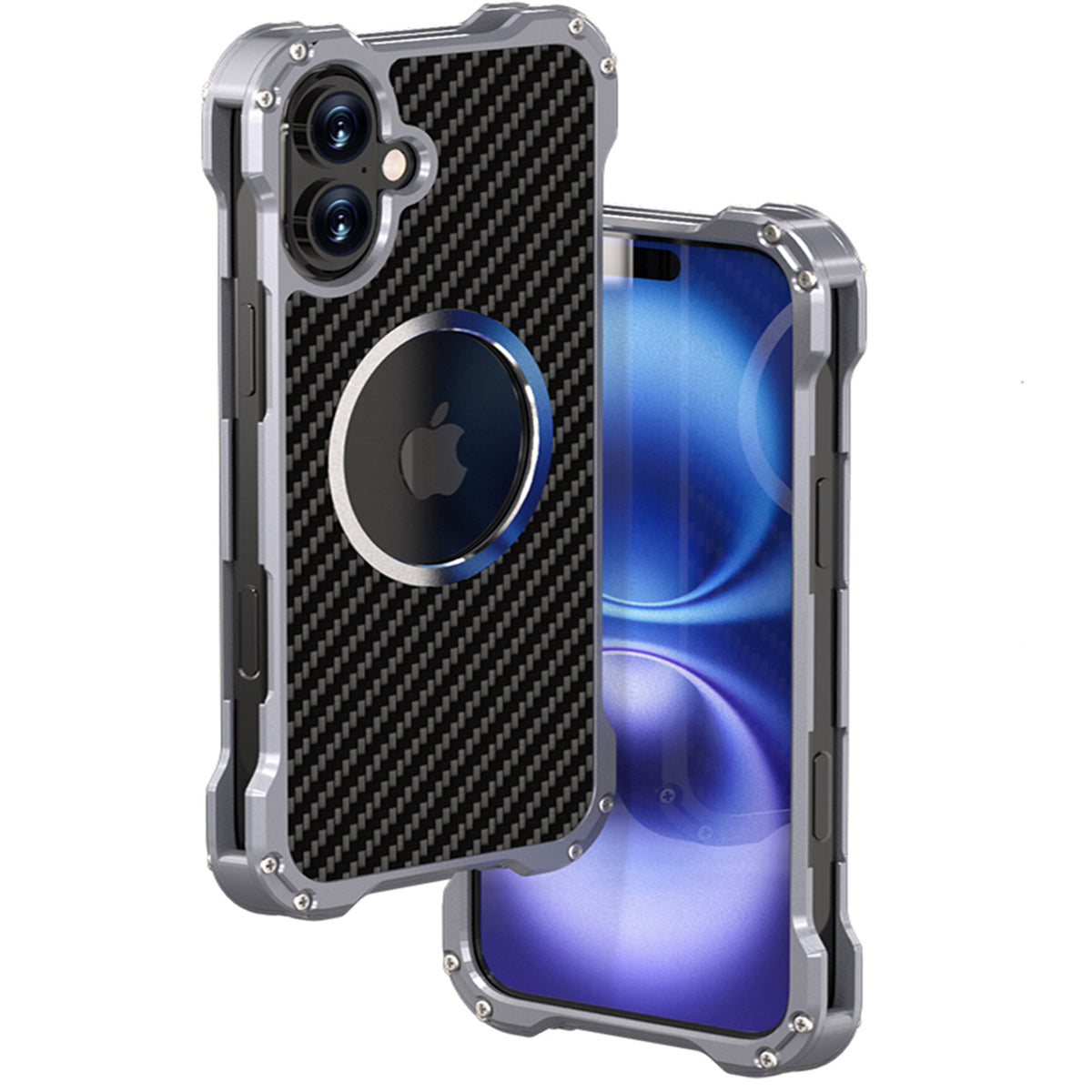 Ultramarine Technology with Carbon Fiber & Metal Phone Case - Office & Outdoor Armor