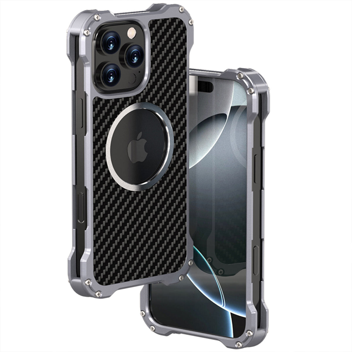 Ultramarine Technology with Carbon Fiber & Metal Phone Case - Office & Outdoor Armor