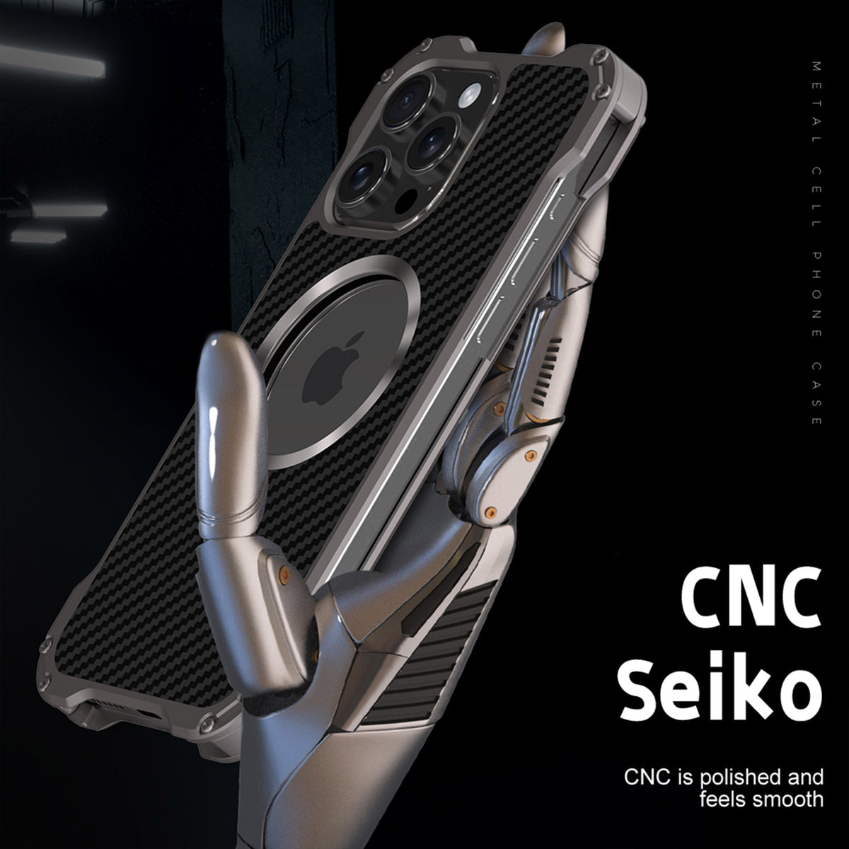 Ultramarine Technology with Carbon Fiber & Metal Phone Case - Office & Outdoor Armor
