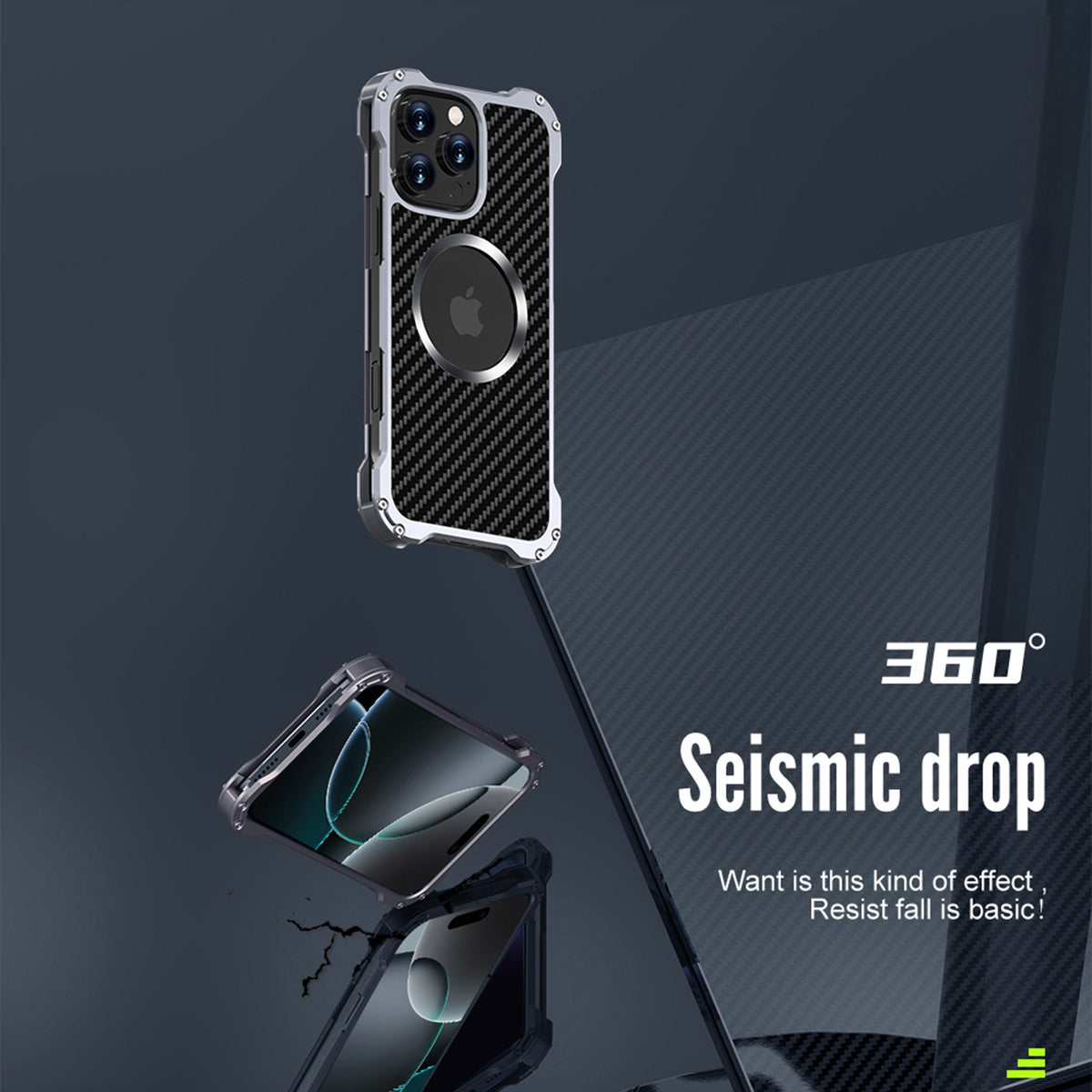 Ultramarine Technology with Carbon Fiber & Metal Phone Case - Office & Outdoor Armor