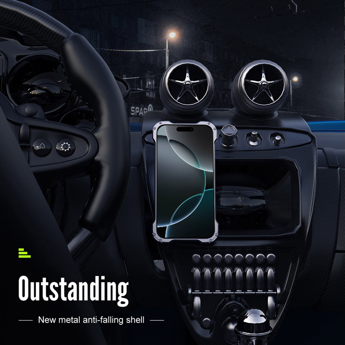 Ultramarine Technology with Carbon Fiber & Metal Phone Case - Office & Outdoor Armor