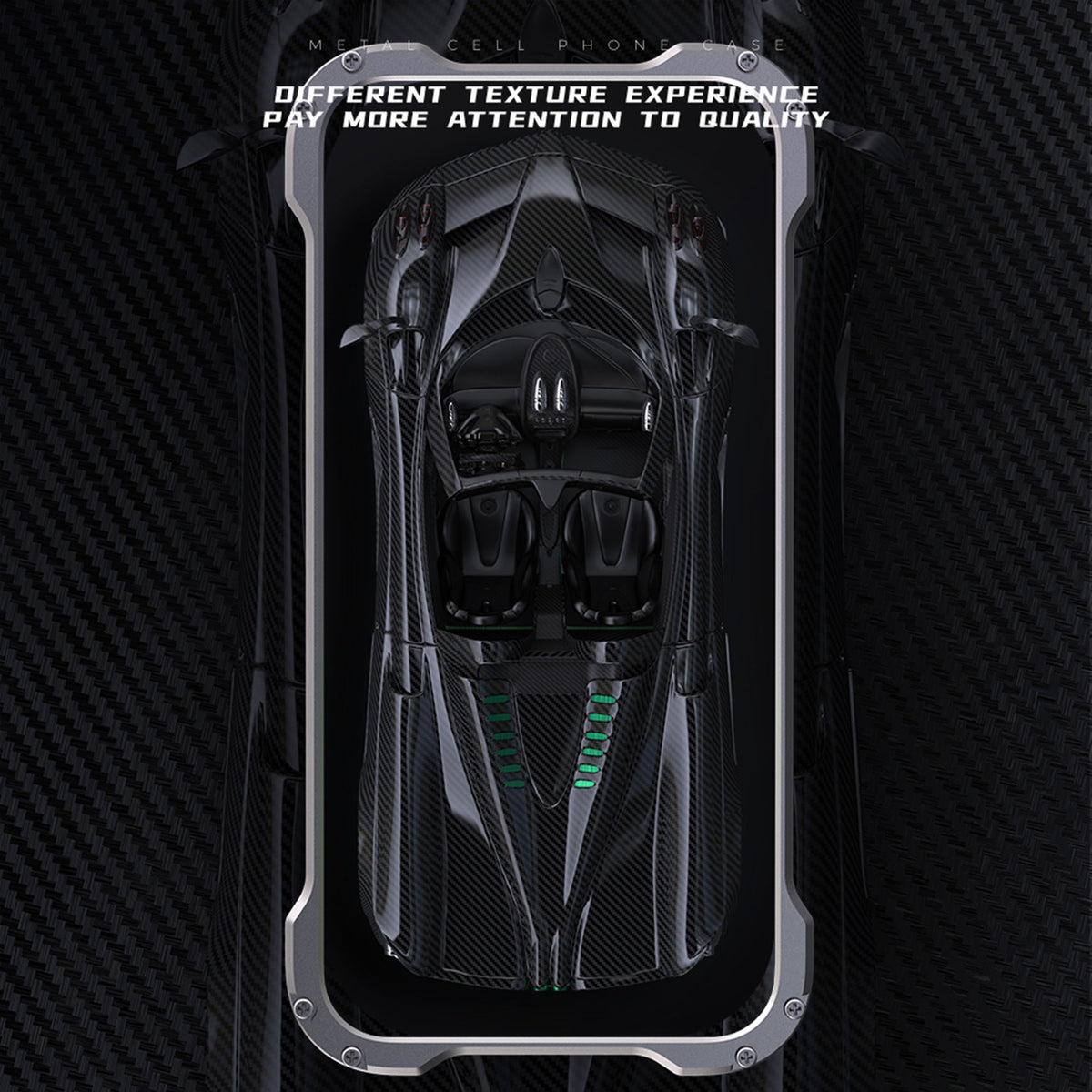 Ultramarine Technology with Carbon Fiber & Metal Phone Case - Office & Outdoor Armor