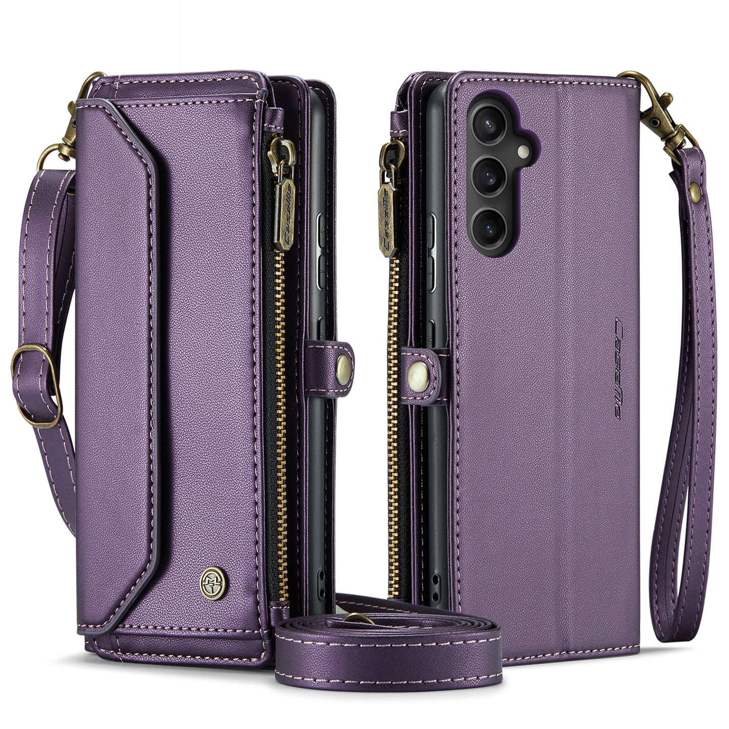 Women Shoulder Bag Samsung Galaxy A34 Case Card Slots Buckle Pockets