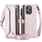 Women Shoulder Bag Apple iPhone 14 Pro Case Card Slots Buckle Pockets