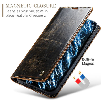 Luxury Retro Leather Apple iPhone 12 Pro Case Sturdy Shiny Flip Stand