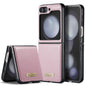 Luxury Retro Leather Galaxy Z Flip5 Case Sturdy Shiny Flip Stand