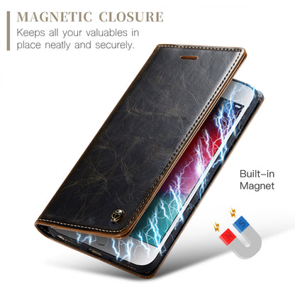 Luxury Retro Leather Apple iPhone 6 Plus Case Sturdy Shiny Flip Stand