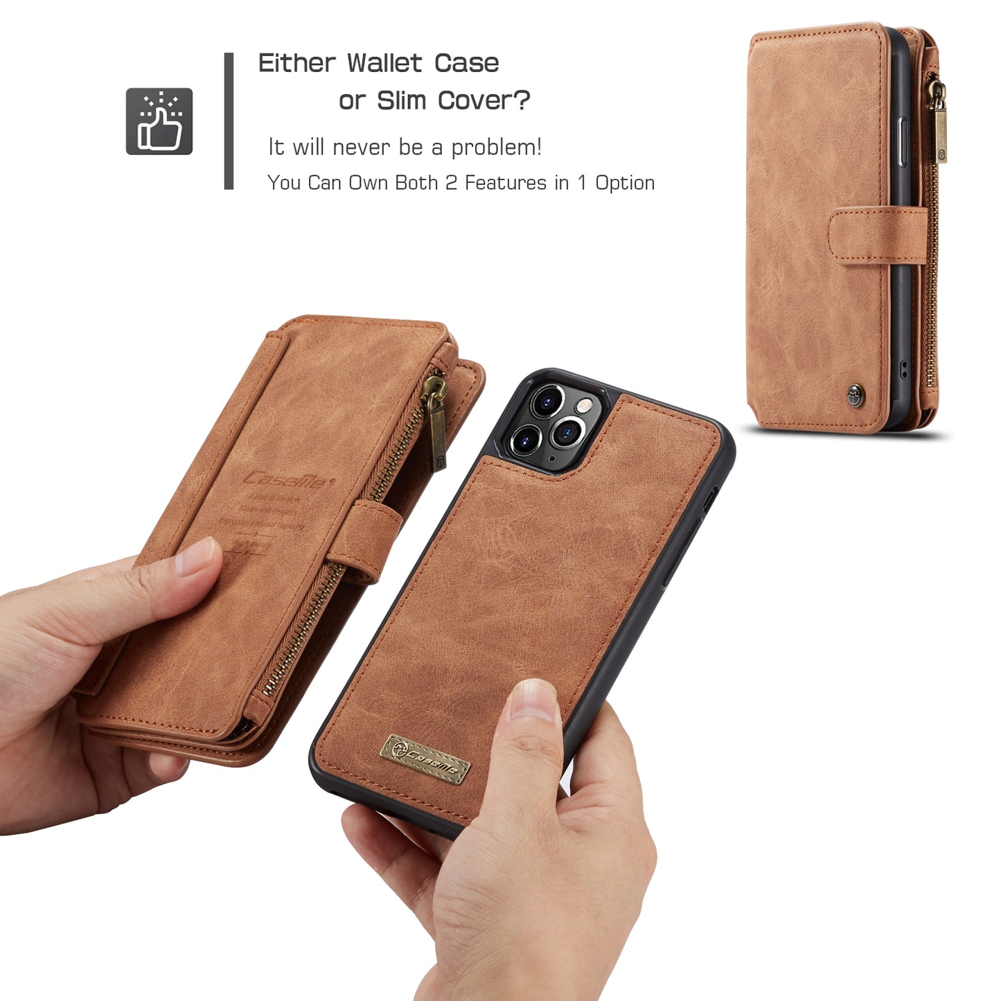 Multi-function Card Holder Retro Leather Apple iPhone 11 Pro Case