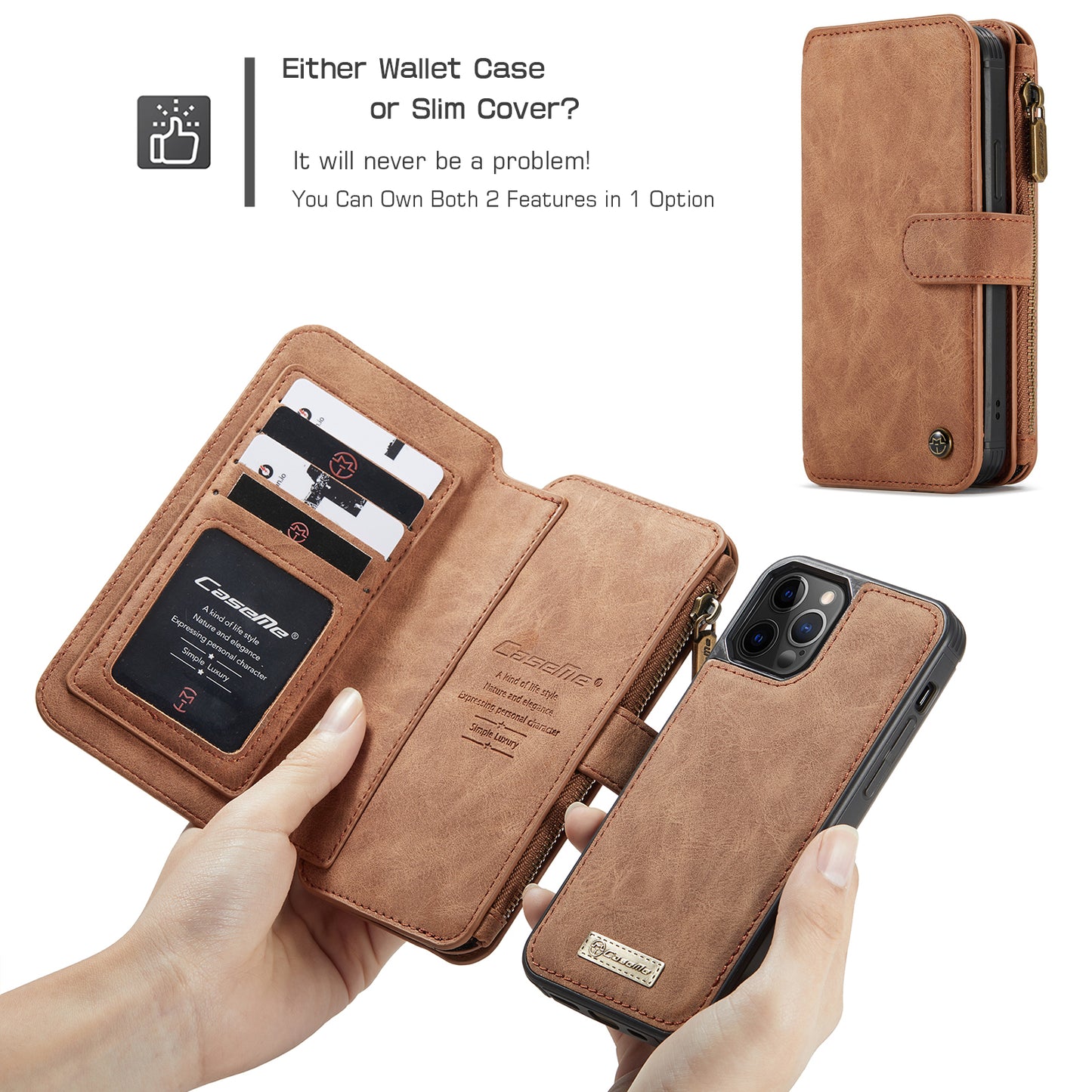 Multi-function Card Holder Retro Leather Apple iPhone 12 Pro Max Case