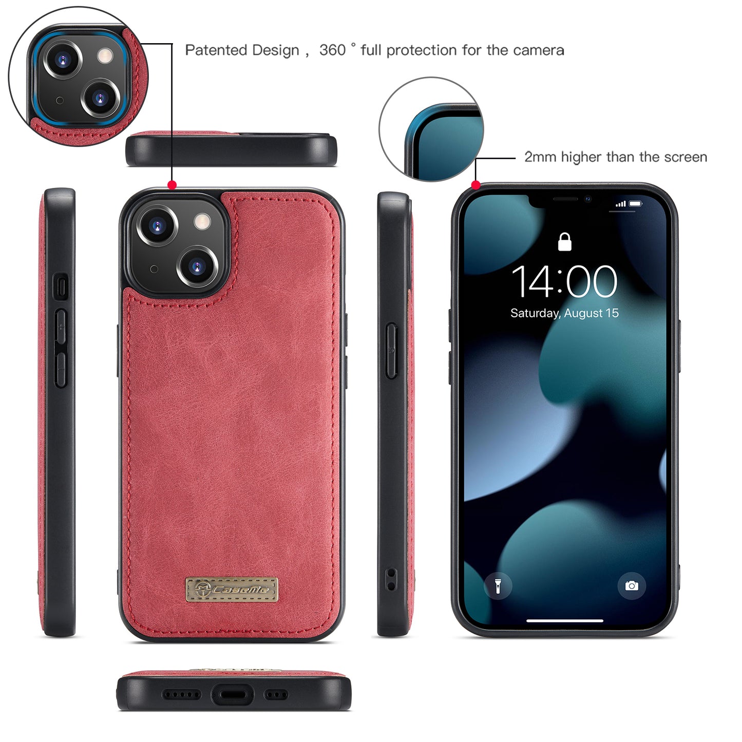 Multi-function Card Holder Retro Leather Apple iPhone 13 Case